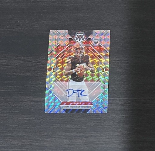 2023 Panini Mosaic – Rookies Dorian Thompson-Robinson #316 Mosaic Prizm Auto QTY