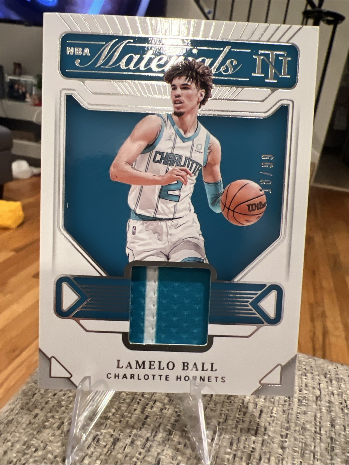 2021 PANINI NATIONAL TREASURES NBA MATERIALS LMB LaMELO BALL /99