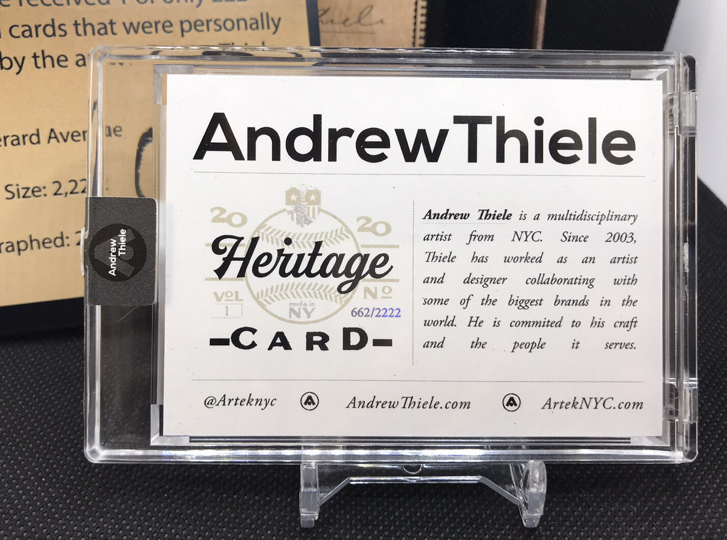 Topps Project 2020 Companion Andrew Thiele Auto Heritage Gerard Avenue Jeter #1