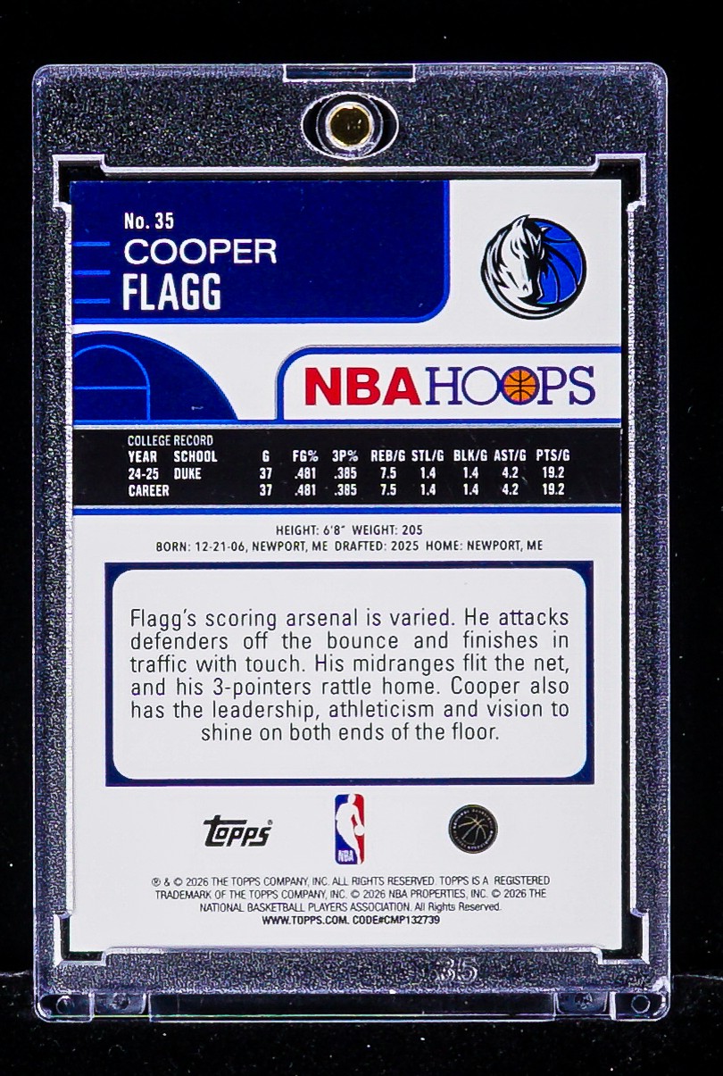 Cooper Flagg RARE REFRACTOR HOLO PRIZM INVESTMENT ROOKIE CARD Mavericks SSP