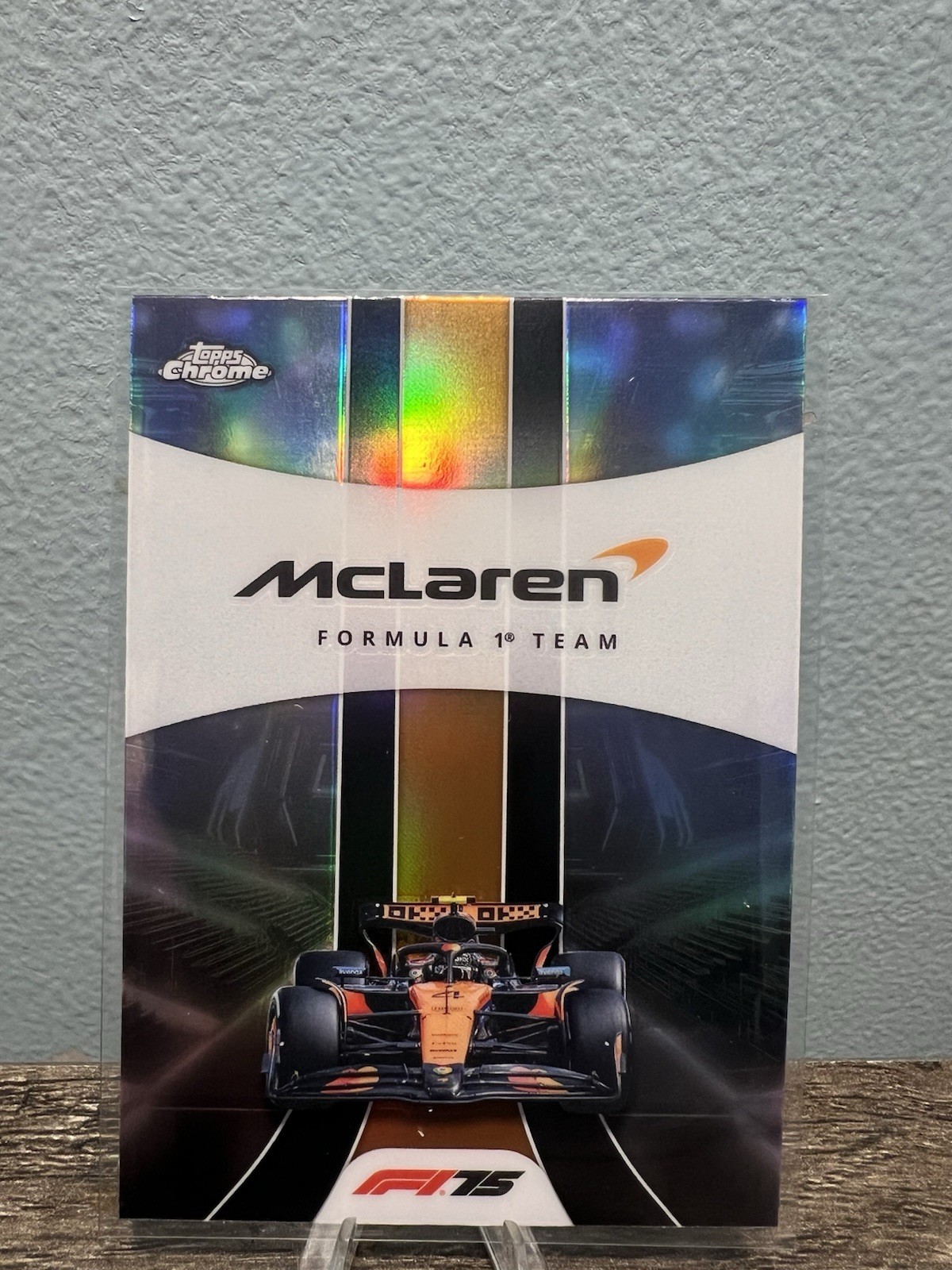 2025 Topps Chrome Formula 1 F1 McLaren Racing Team Logo Refractor #176