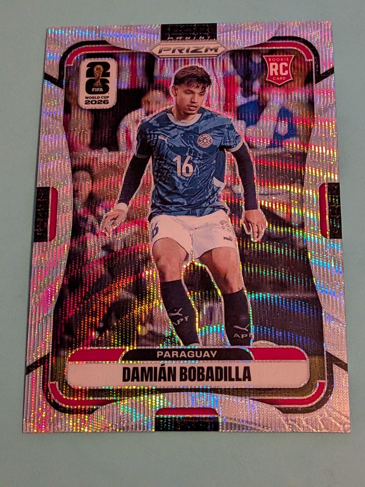 2026 Panini Prizm FIFA World Cup DAMIAN BOBADILLA RC Silver Wave #349 Paraguay