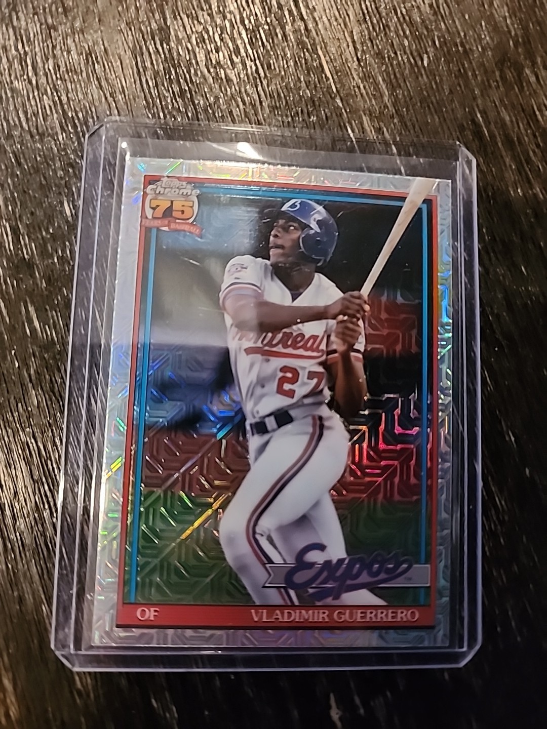 2026 Vladimir Guerrero Topps Series 1 Chrome Mojo Refractor Montreal Expos 91C-9