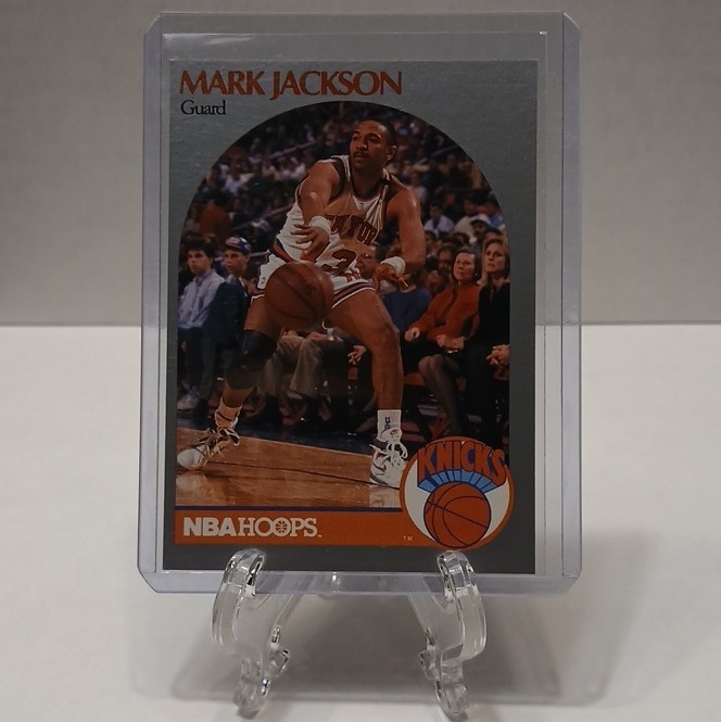 1990-91 NBA Hoops #205 Mark Jackson Knicks (Menendez Brothers Courtside)