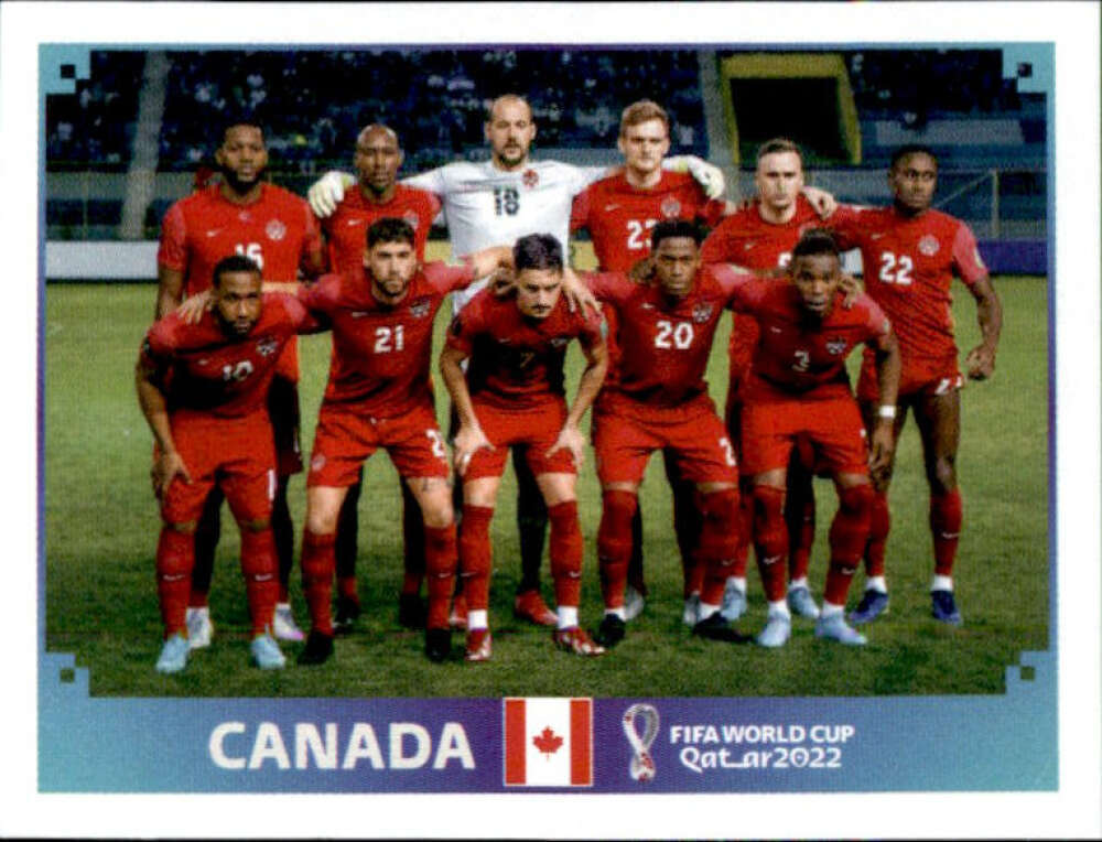 2022 Panini Sticker Road to World Cup Qatar #CAN1 Team Photo FOIL Canada