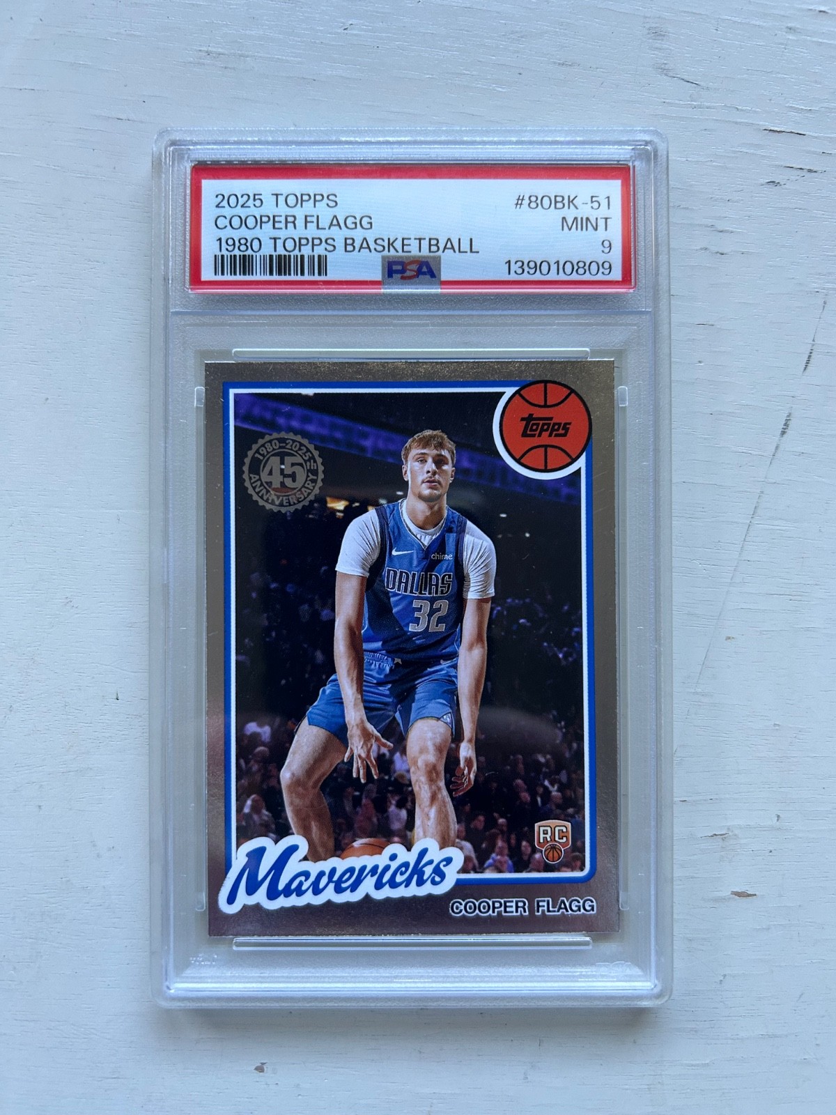 2025 TOPPS 1980-81 TOPPS BASKETBALL #80BK-51 COOPER FLAGG ROOKIE RC PSA 9