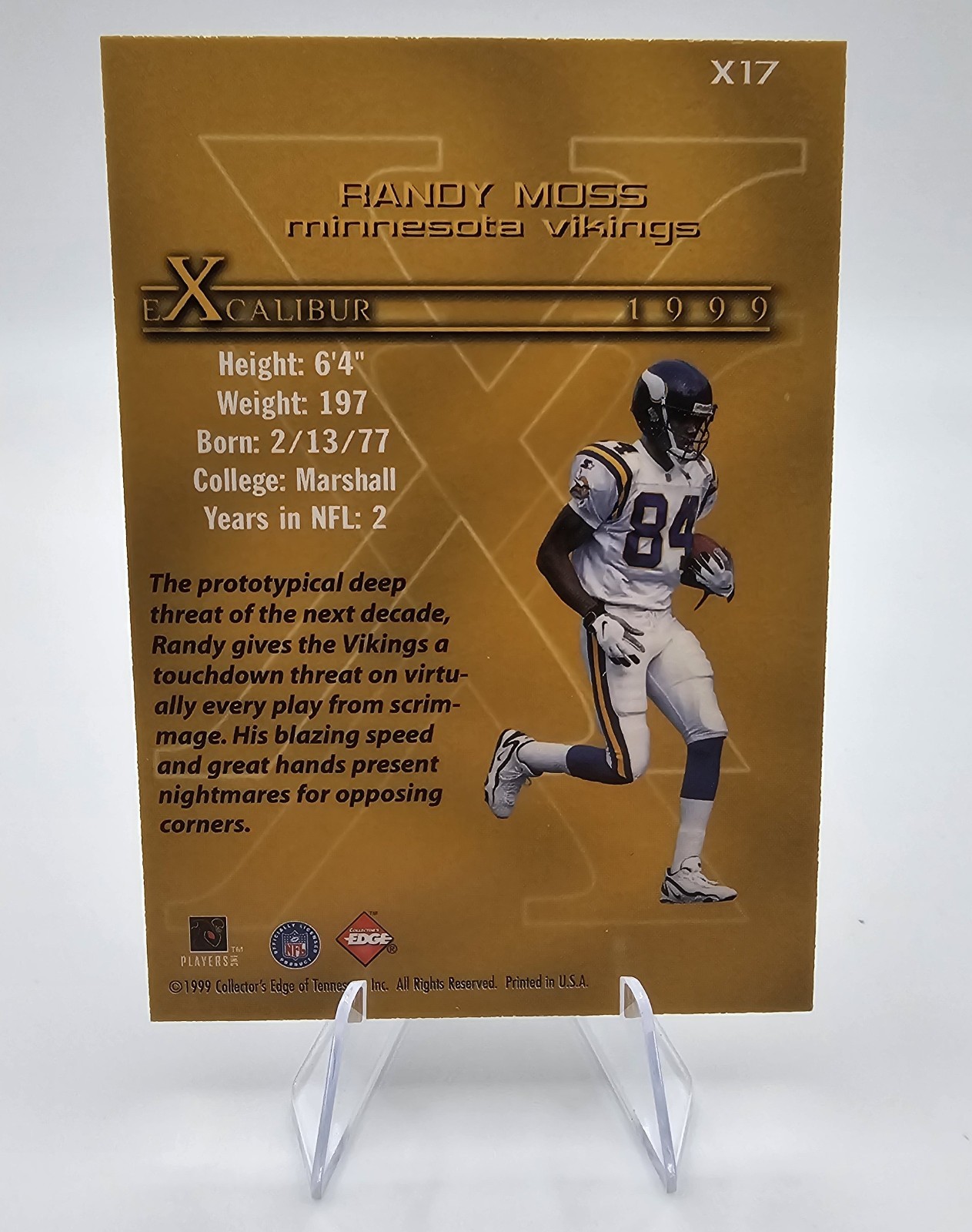 1999 Collector’s Edge First Place #X17 Randy Moss Excalibur