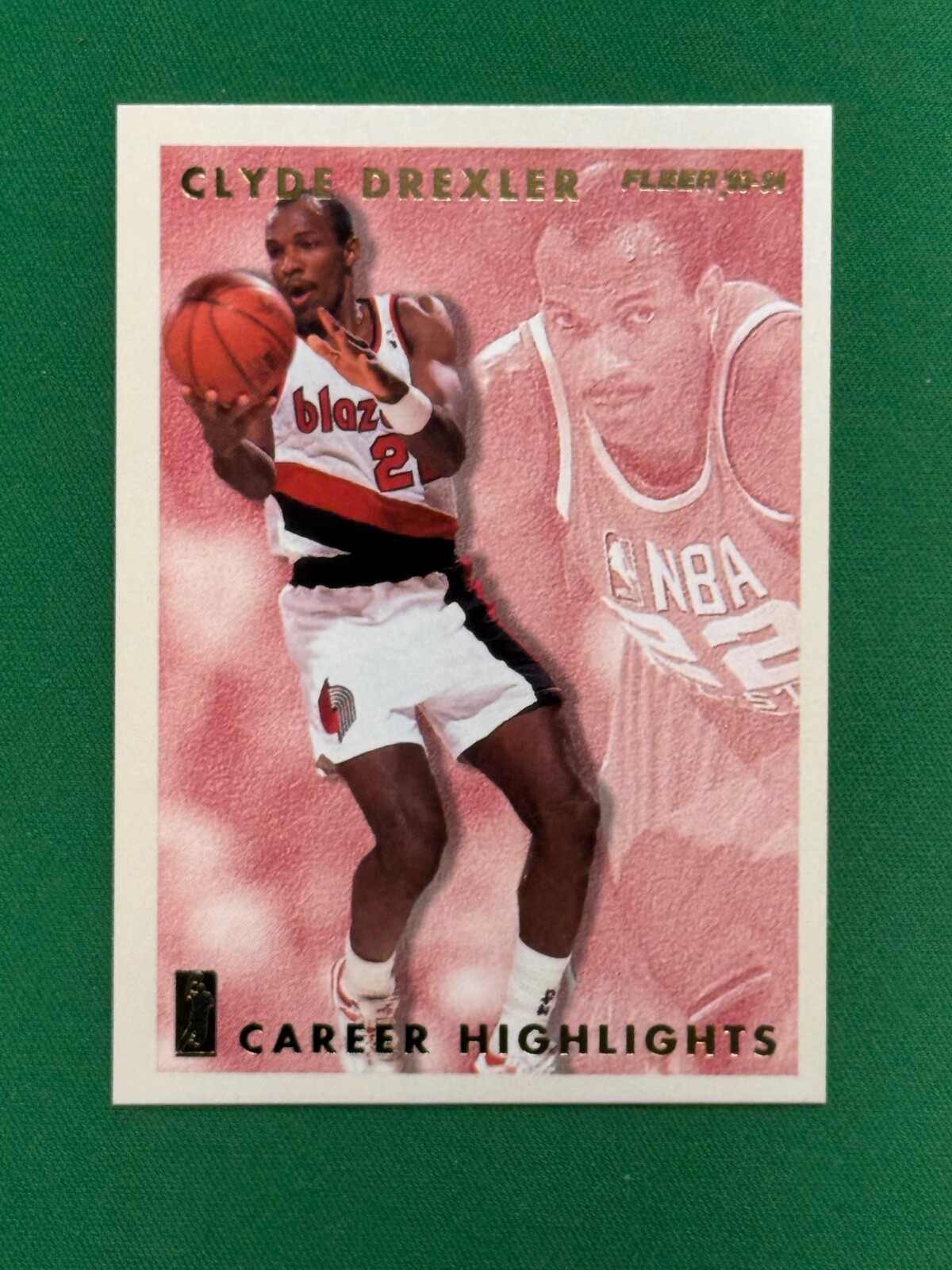 1993-94 Fleer Basketball Clyde Drexler #8 Career Highlights Best in the West
