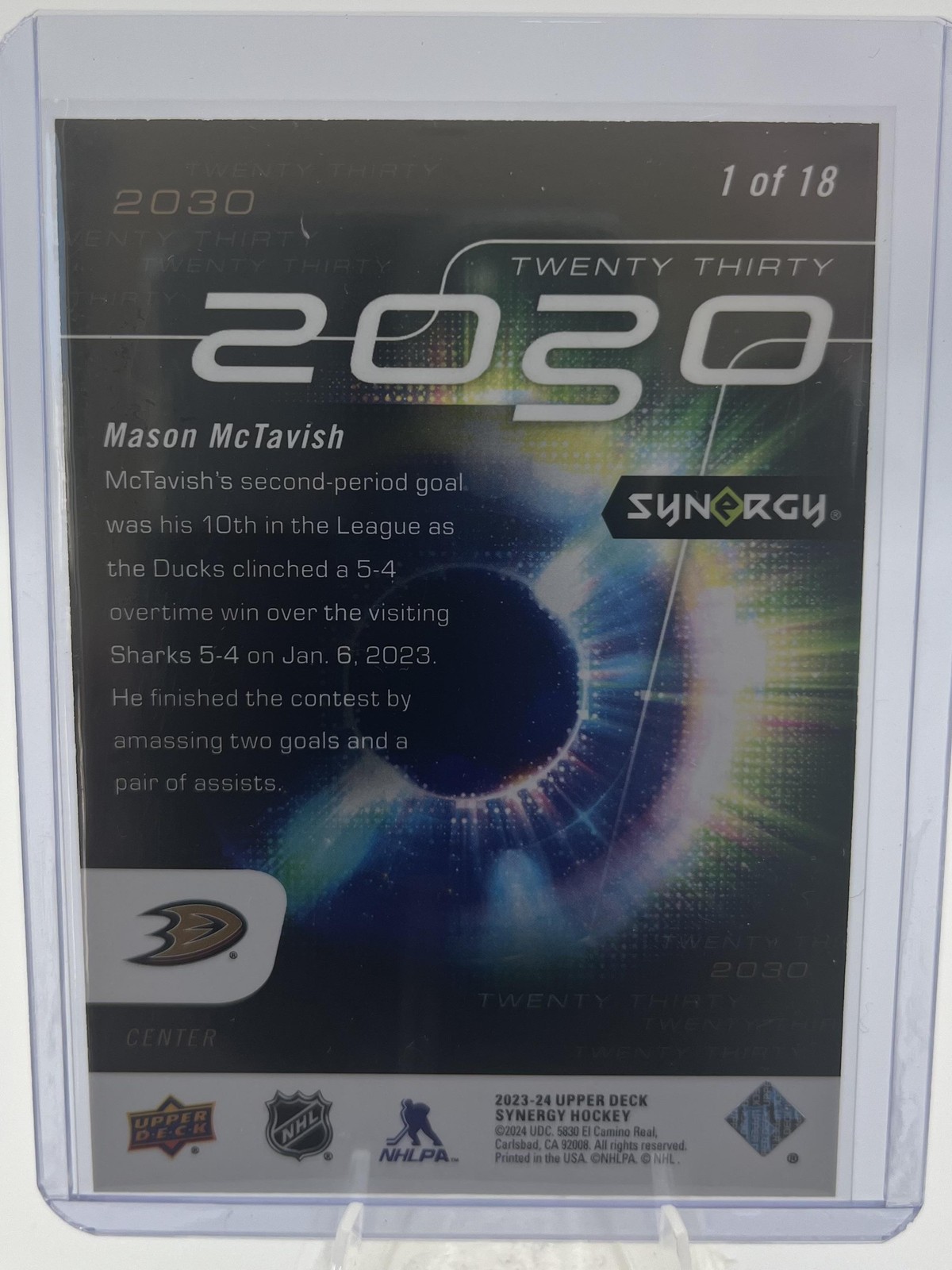2023-24 Upper Deck Synergy #1 Mason McTavish 2030