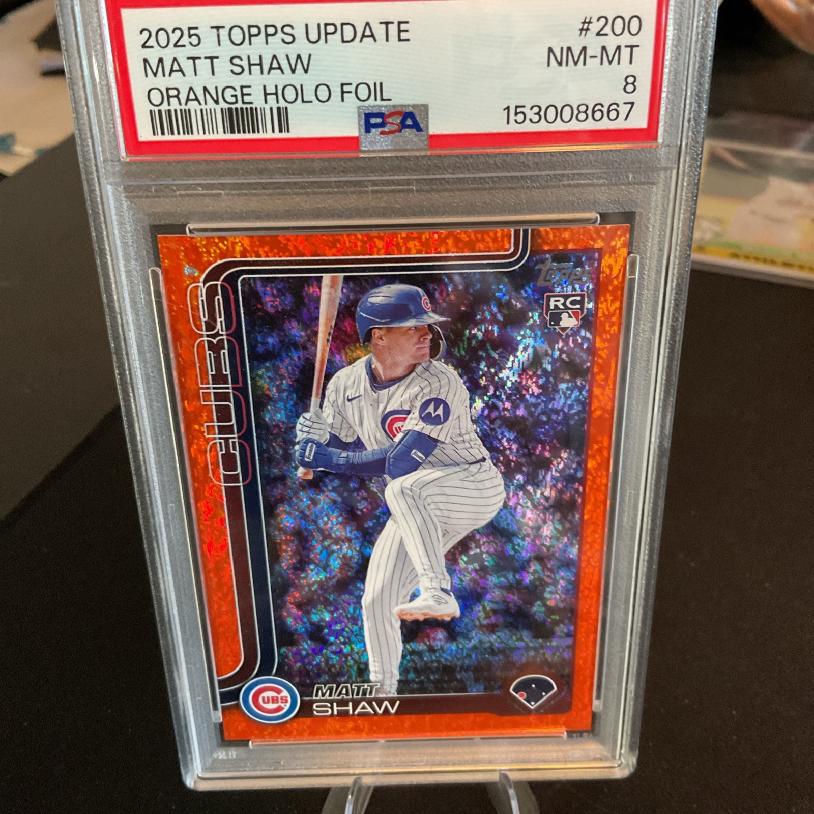 2025 Topps Update Series Matt Shaw Orange Holofoil /25 last chance