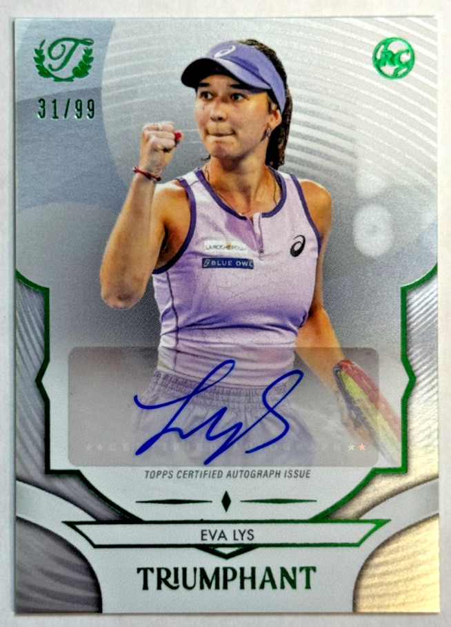 Eva Lys Auto /99 2025 Topps Triumphant Tennis #29-A