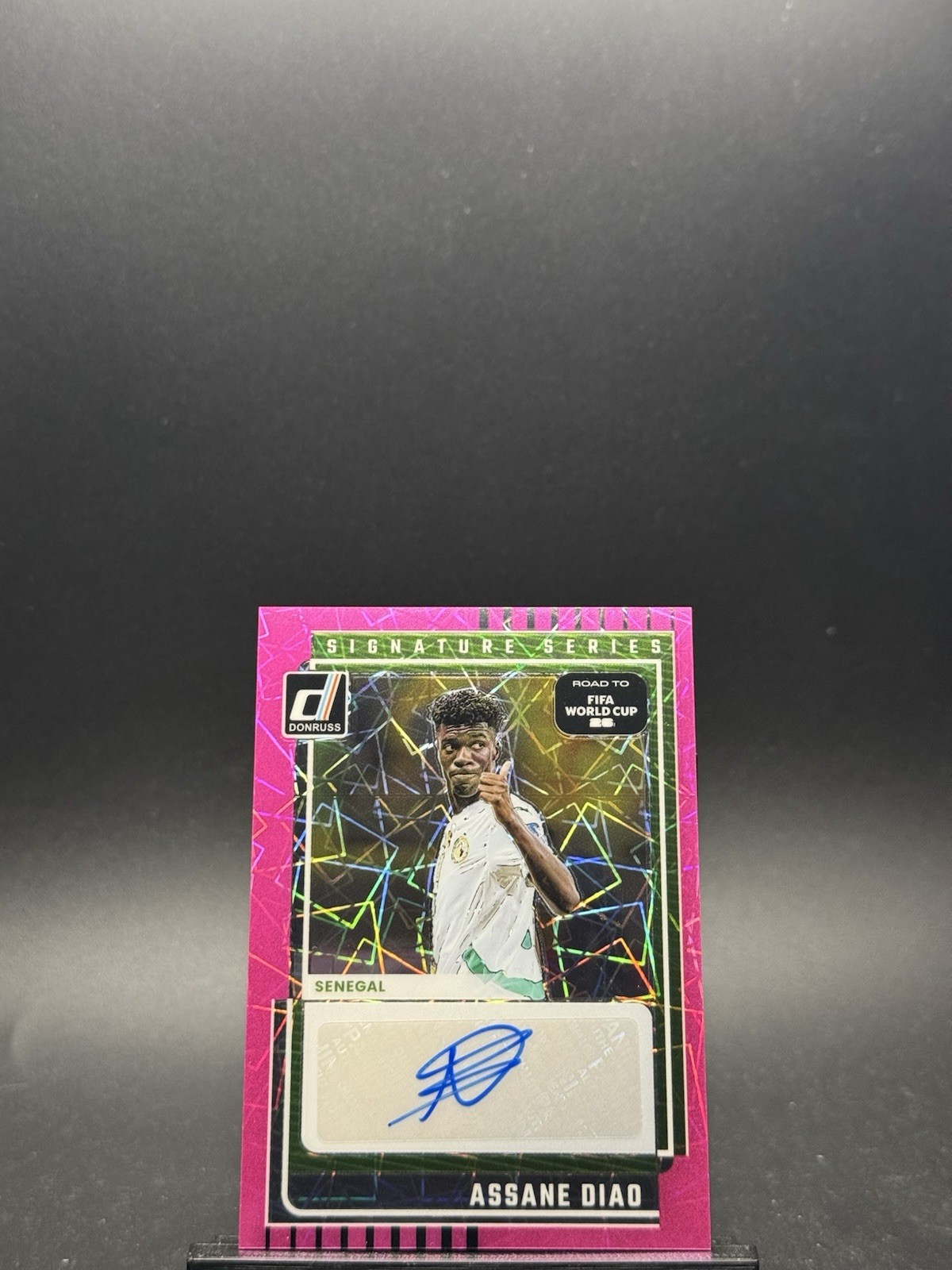 2025-26 Panini Donruss FIFA World Cup Assane Diao Pink Velocity Auto SP Senegal
