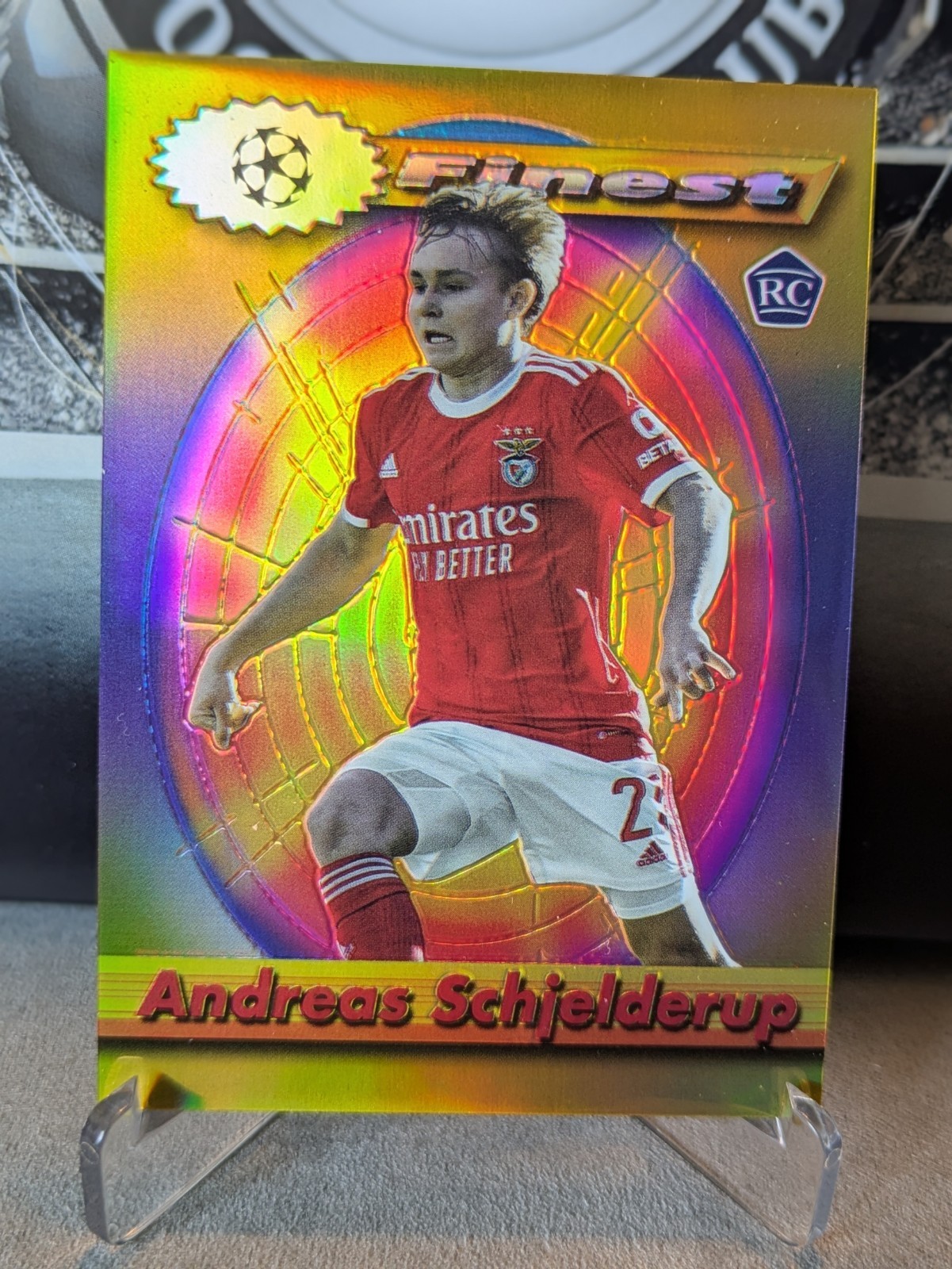 TOPPS Finest Flashback Andreas Schjelderup 10/50 Rookie Benfica