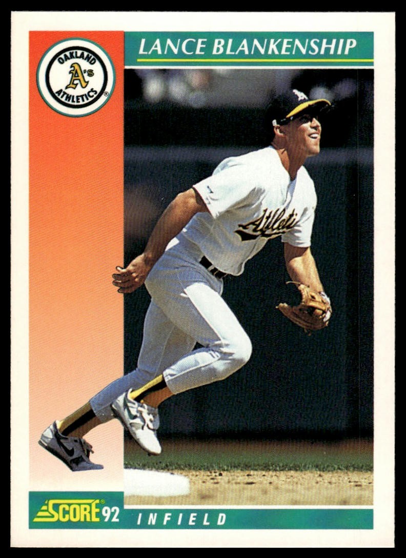 1992 Score #279 Lance Blankenship Athletics