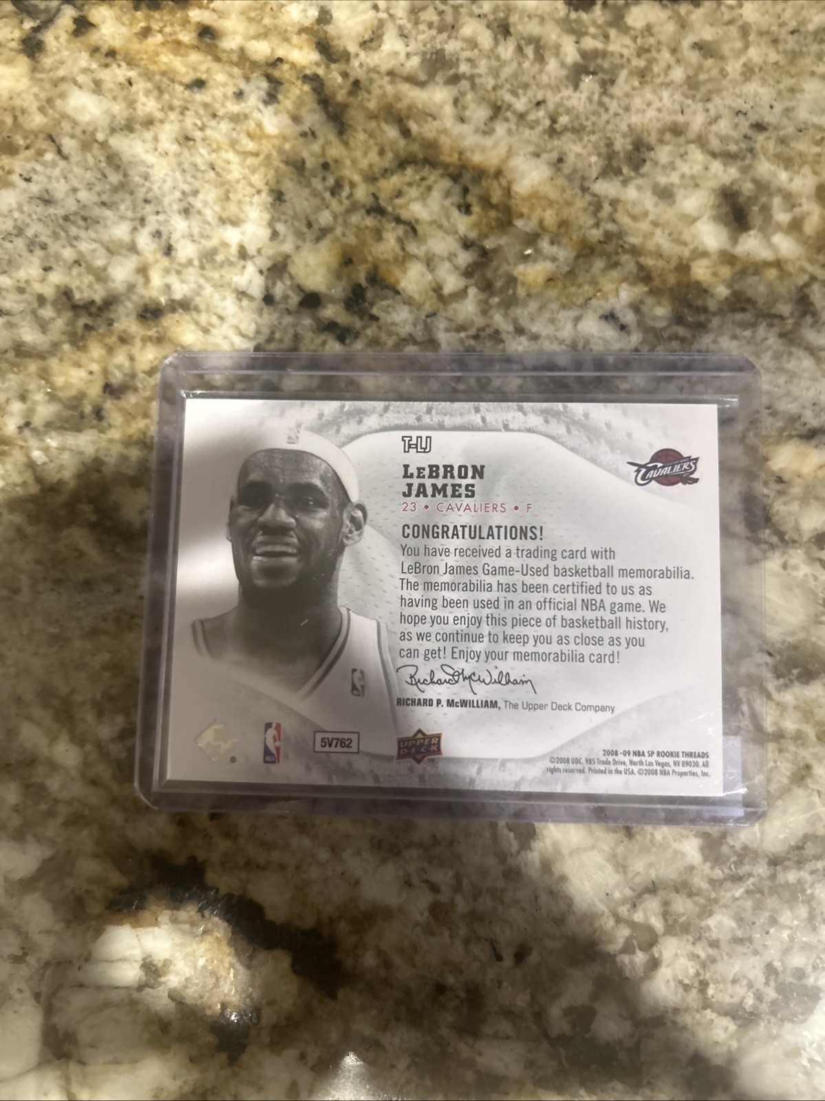 LeBron James, Upper Deck, ’08-’09 SP Rookie Threads (see description)