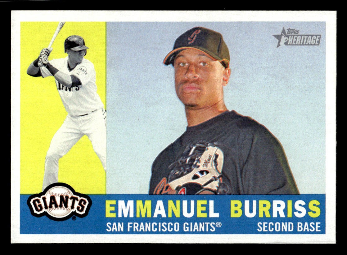 2009 Topps Heritage #356 Emmanuel Burriss Card San Francisco Giants