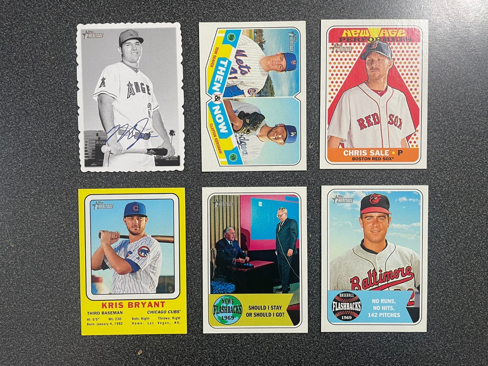 2018 Topps Heritage Inserts Then & Now NAP Deckle Flashback – You Pick
