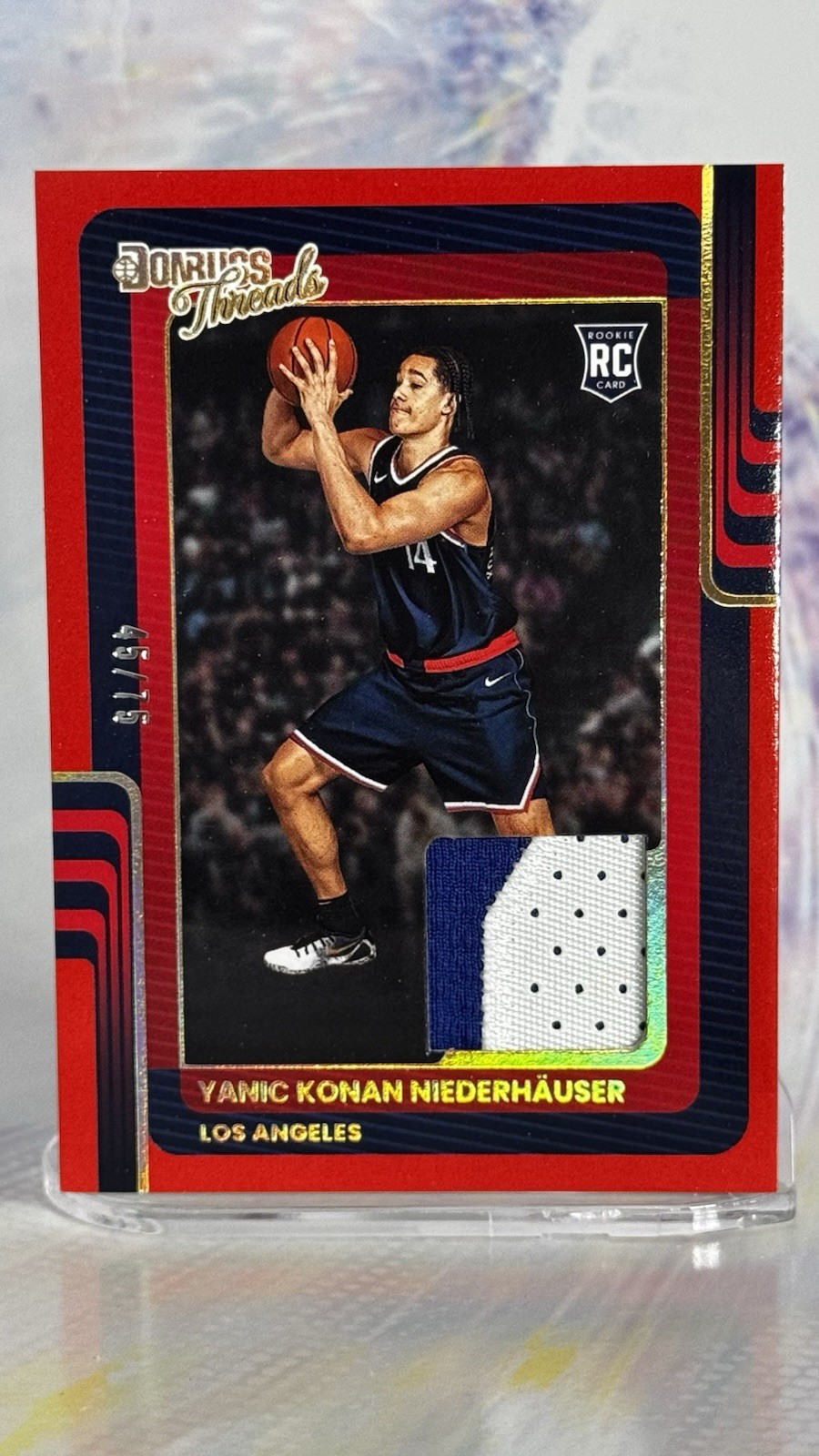 Yanic Konan 2025-26 Donruss Basketball Neiderhauser Rookie Red Patch /75 #DT-YKN