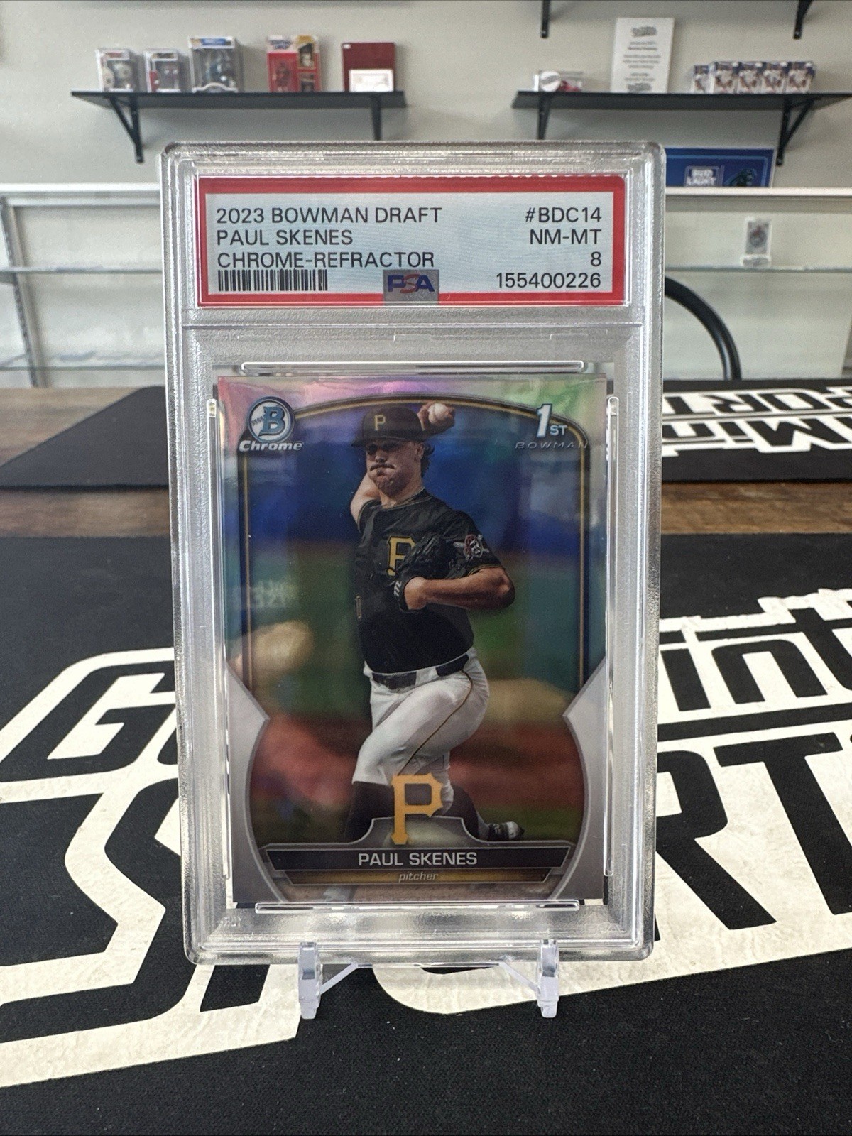 2023 Bowman Draft – Chrome Paul Skenes #BDC-14 Refractor (RC) – PSA 8