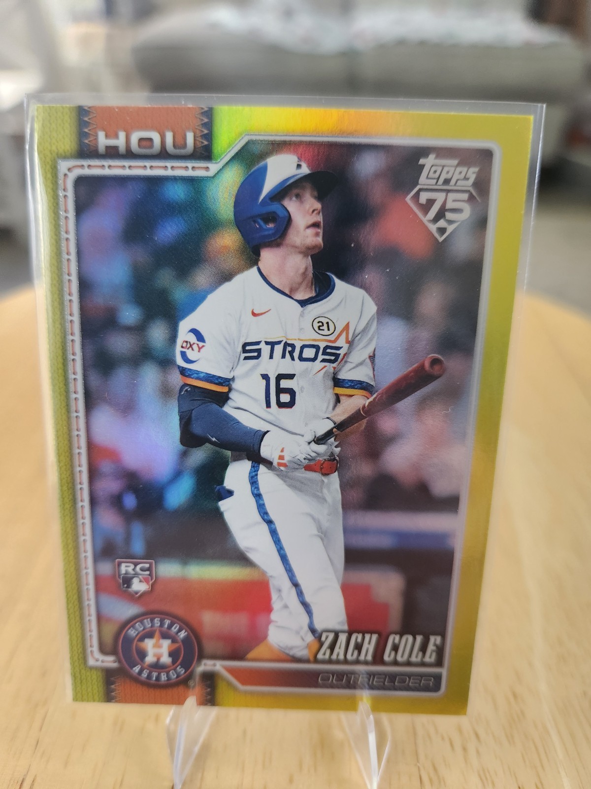 2026 Topps Series 2 Zach Cole RC #601 Yellow Refractor /399 Astros