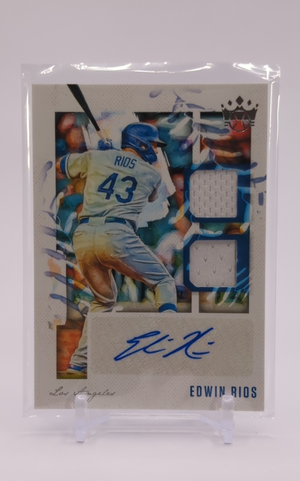 2020 Panini Diamond Kings – Dk Material Signatures Edwin Rios #DKMS-ER (AU, MEM,