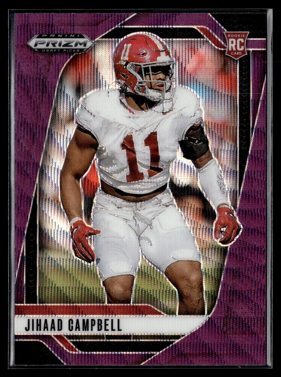2025 Panini Prizm Draft Picks #3 Jihaad Campbell Prizms Purple Wave