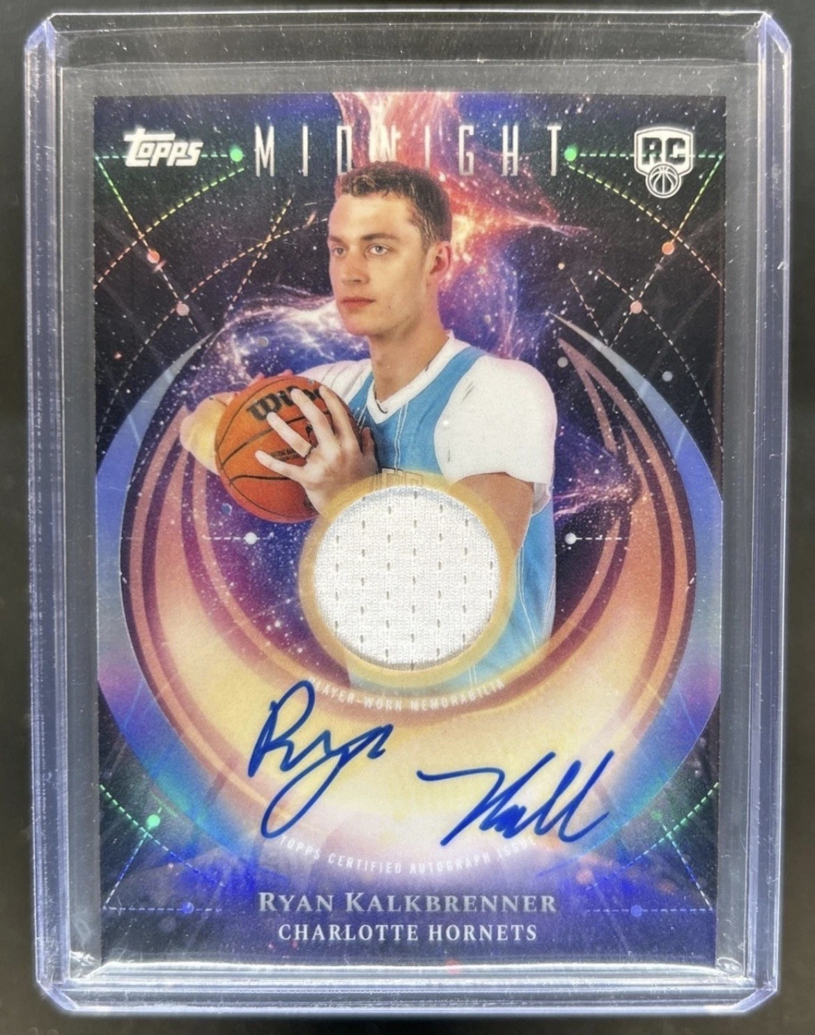 2025-26 Topps Midnight Ryan Kalkbrenner Rookie Jersey Auto RC #RJA-RK Hornets