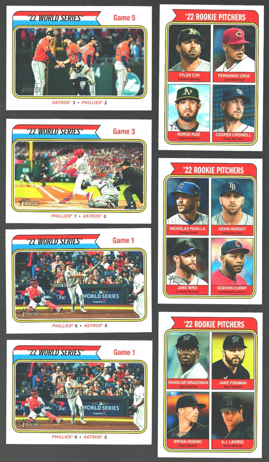 2023 Topps Heritage SP 401-500 ALL INSERT CARDS YOU PICK – COMPLETE YOUR SET