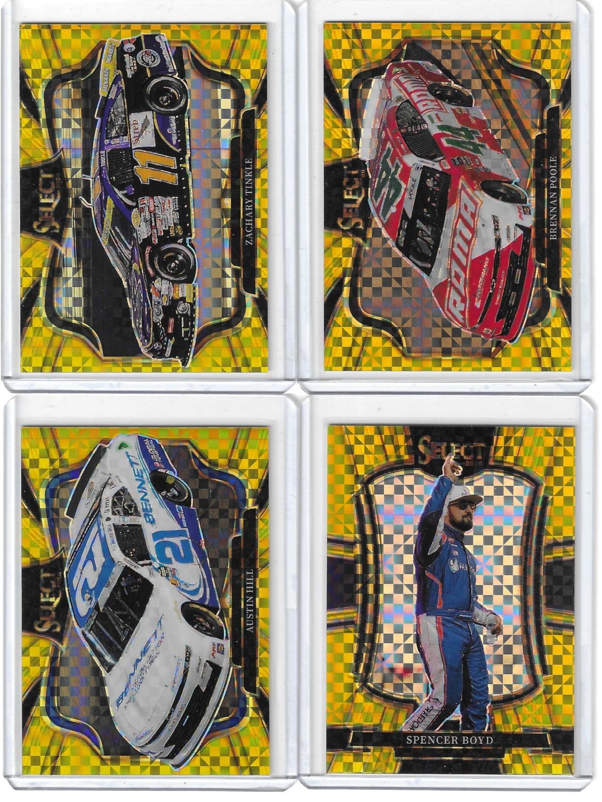 2026 PANINI SELECT RACING AUSTIN HILL FOTL GOLD PLAID PIT ROAD 13/13 BOOKEND