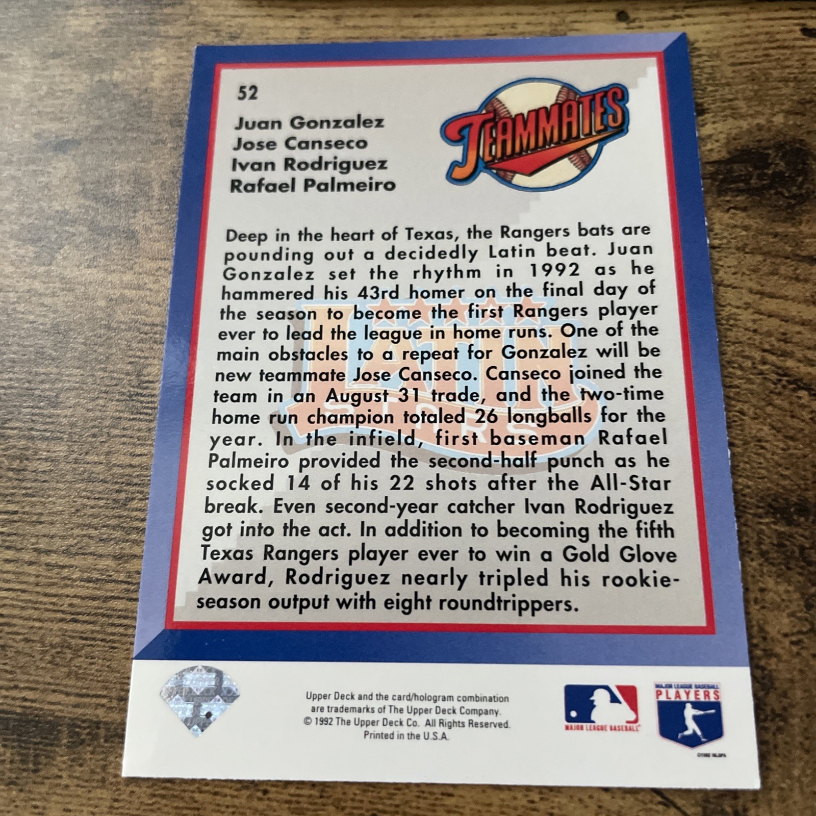 1993 Upper Deck – Latin Stars #52