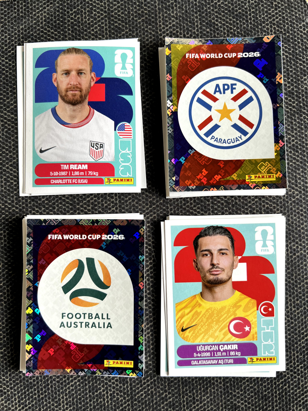 2026 Panini FIFA World Cup Stickers – Group D – USA, PAR, AUS, TUR – US Edition