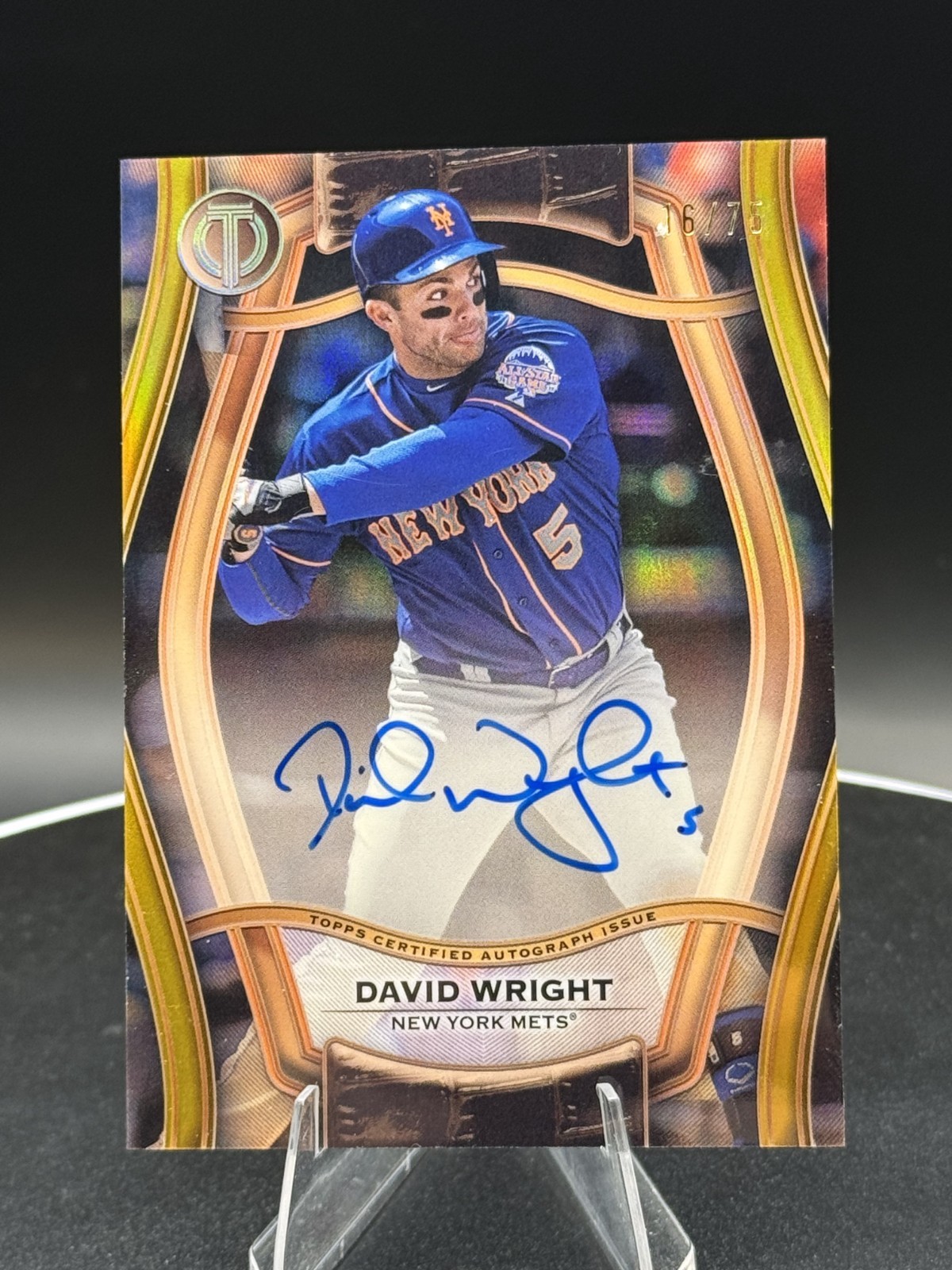 2025 Topps Tribute Pillars Of The Game Gold Auto #PTGA-DW David Wright (AU) /75