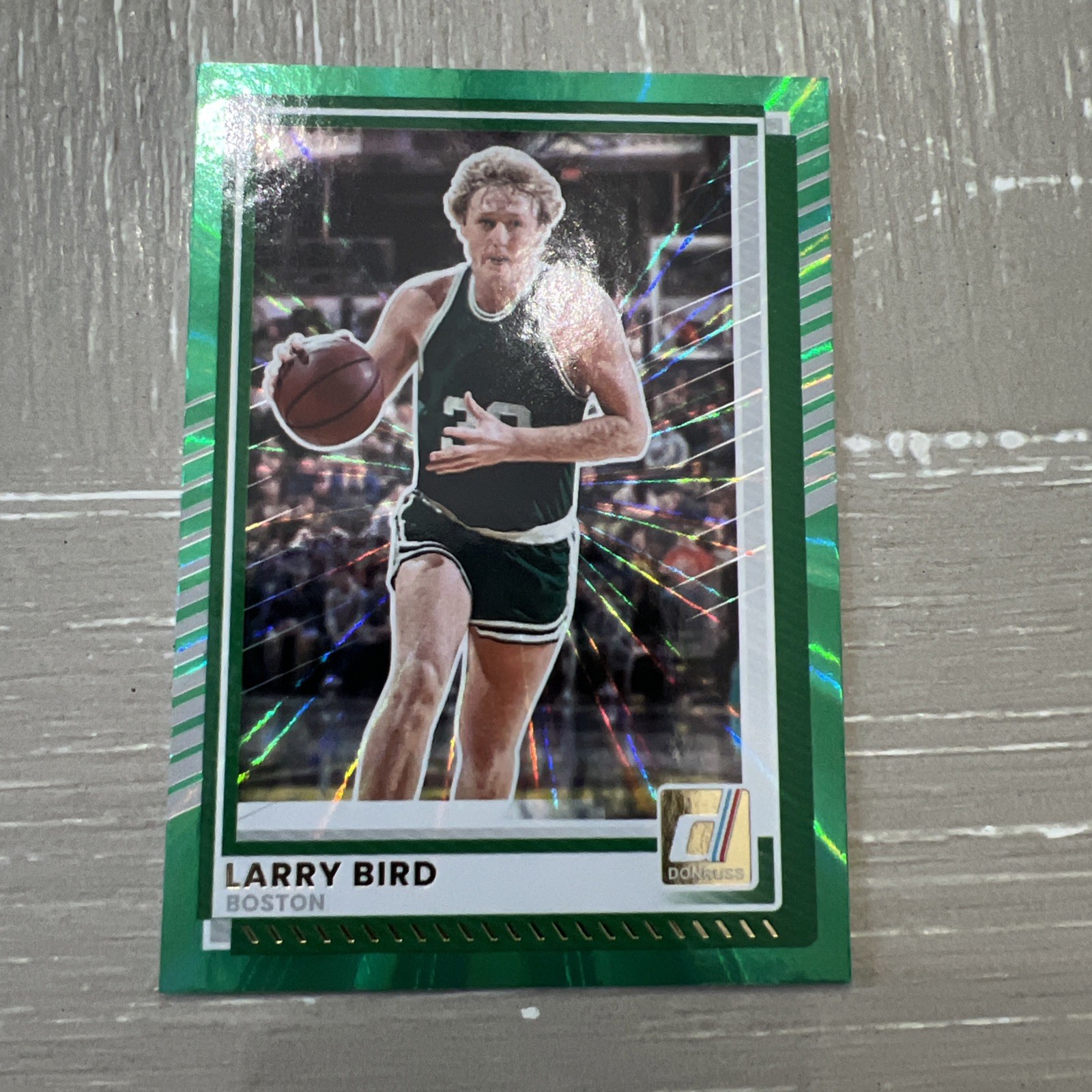 Larry Bird Green Holo Laser 2025-2026 #140 Donruss Basketball