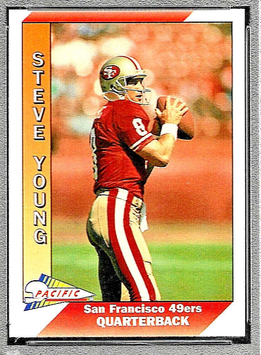 1991 PACIFIC FOOTBALL CARD #470 HOF STEVE YOUNG GRADED PSA 10 L0W POP NFL 49ERS