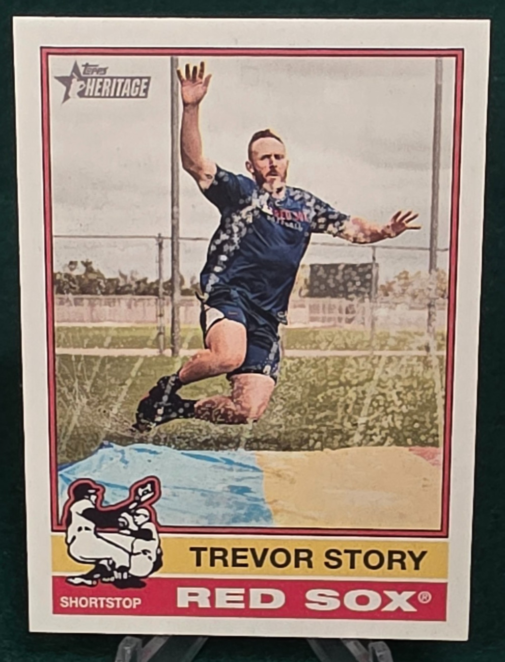 2025 Topps Heritage High Series TREVOR STORY #575 Image Variation Red Sox