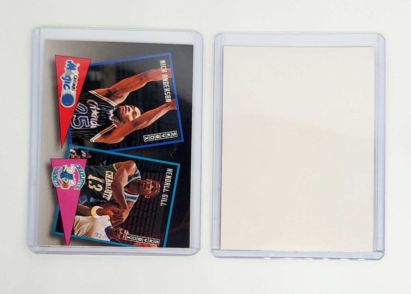 BLANK BACK TEST NNO PROOF 1992-93 SKYBOX NBA KENDALL GILL NICK ANDERSON ILLINOIS