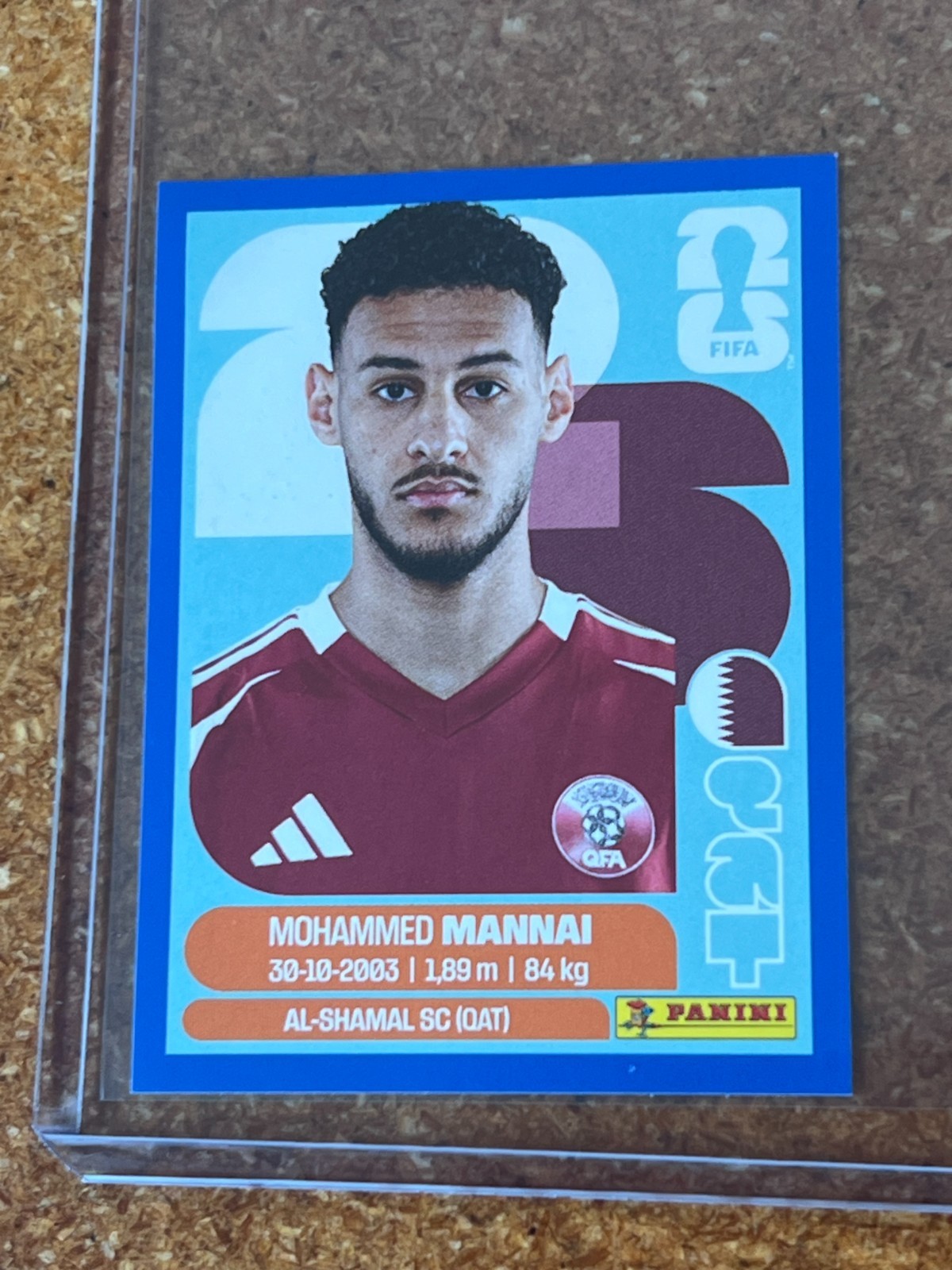 2026 Panini FIFA World Cup Sticker US Edition Blue # QAT 9 Mohammed Mannai