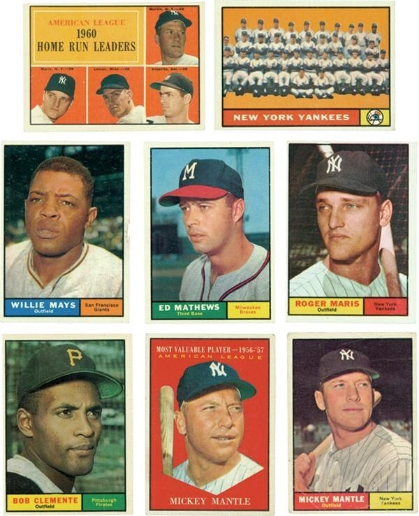 1961 Topps Baseball 1 -250 -Complete Your Set -PRICING BASED ON CONDITION