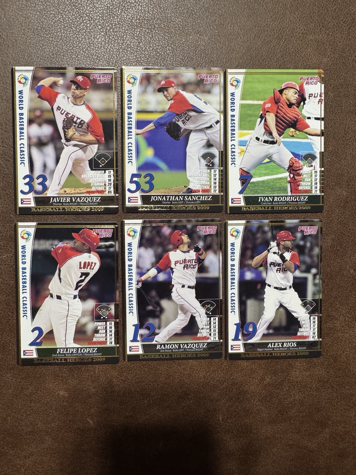 2009 Konami Heroes WBC World Baseball Classic Set Puerto Rico- You pick player