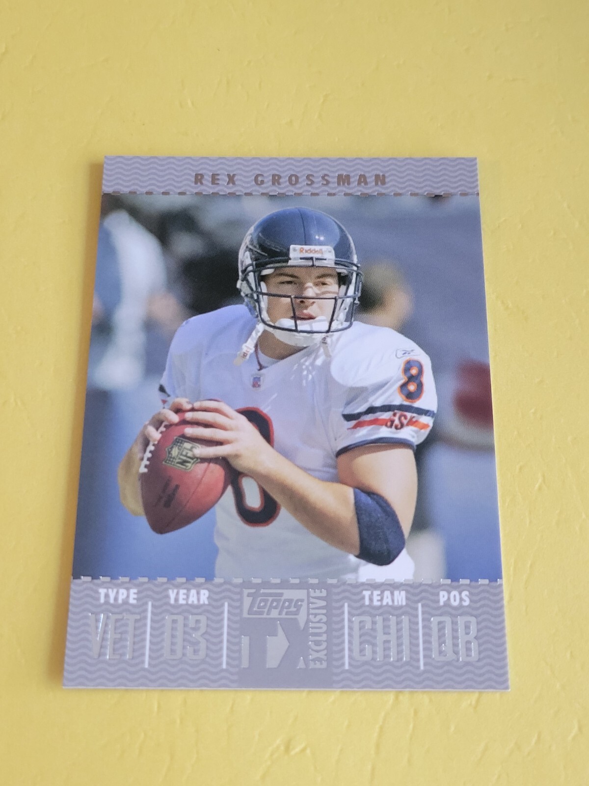 REX GROSSMAN – 2007 TOPPS TX EXCLUSIVE – BASE SET CARD SILVER TICKET /49