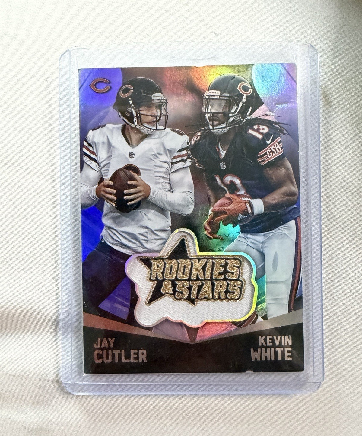 Panini 2015 Rookies & Stars Embroidered Patches Jay Cutler/Kevin White #EP18