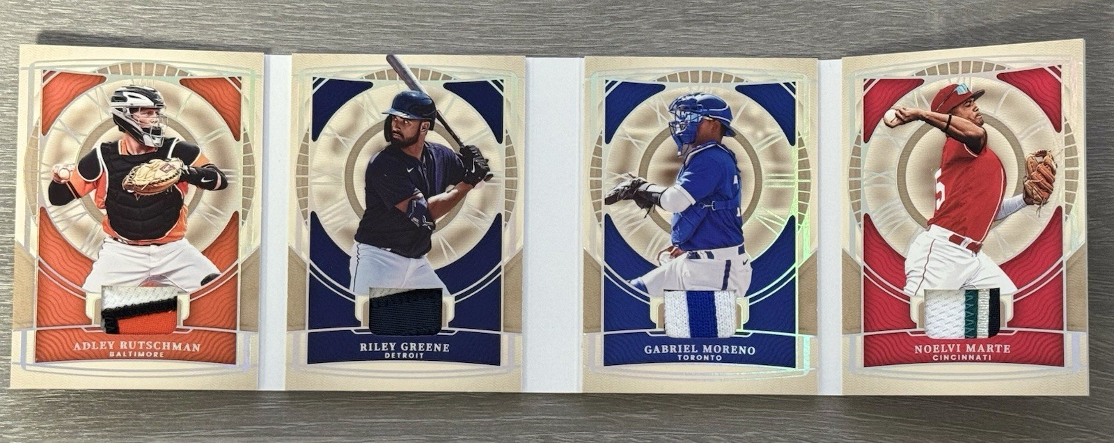 🔥RUTSCHMAN GREENE MORENO MARTE 2021 National Treasures Quad Patch Booklet /10🔥