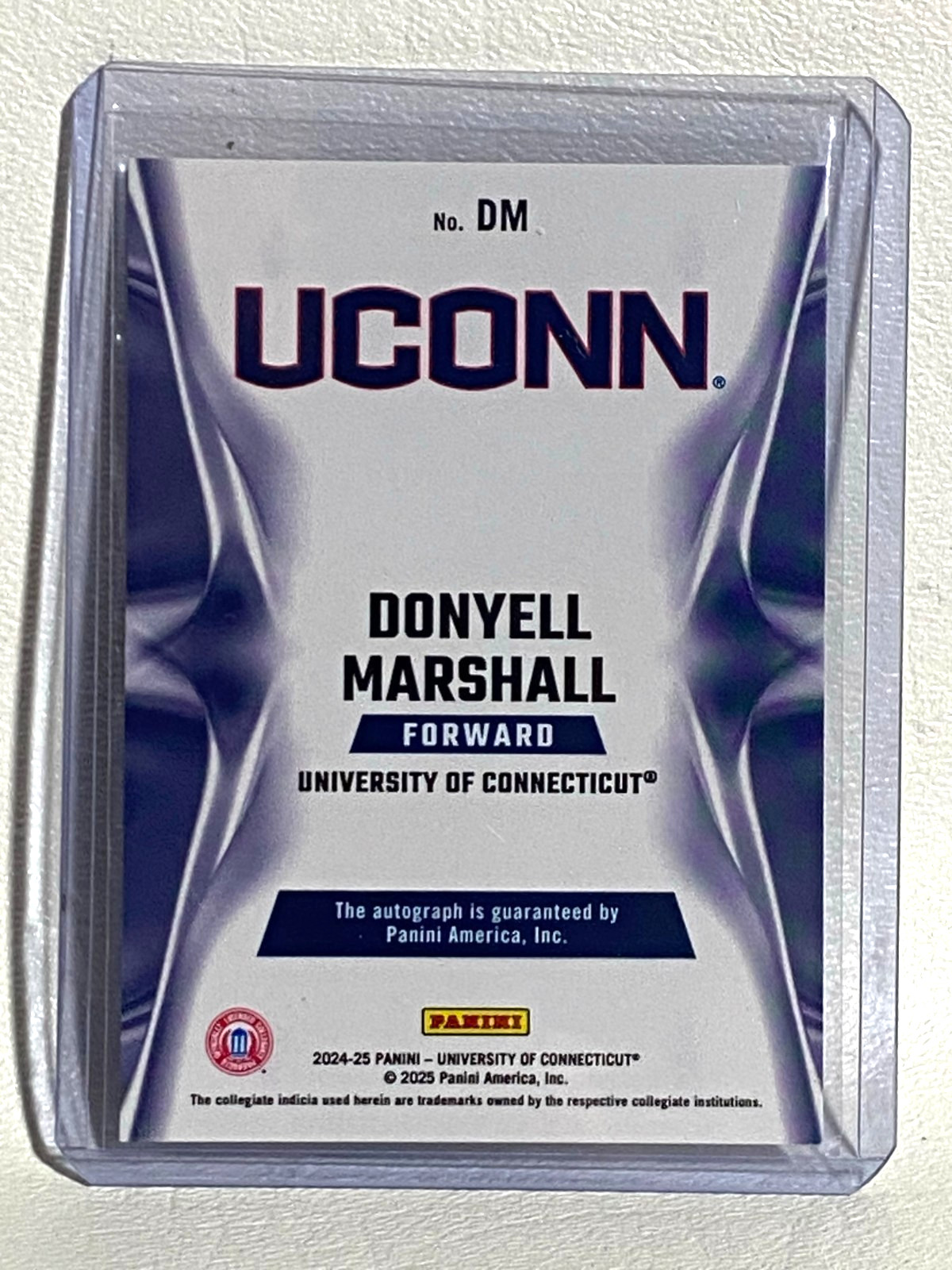 DONYELL MARSHALL #DM 2025 Panini Private Signings AUTO UConn