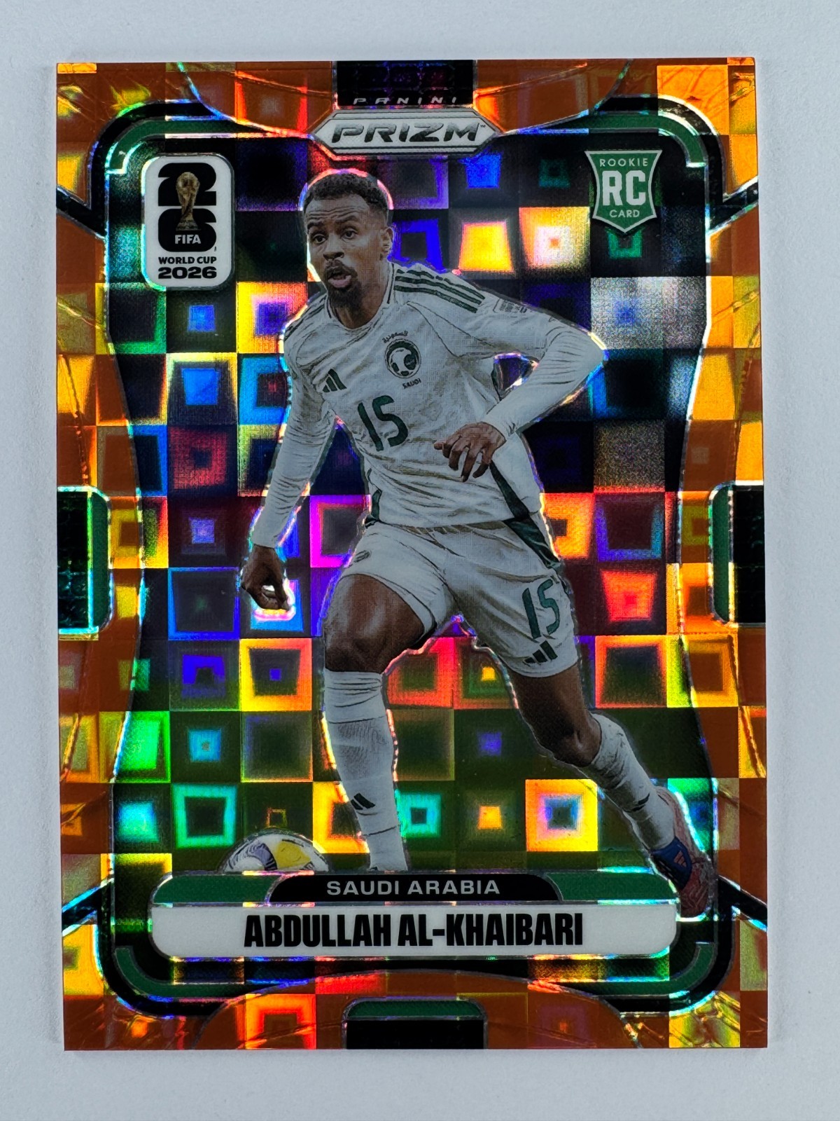 ABDULLAH AL-KHAIBARI 2026 Prizm FIFA World Cup #386 ORANGE PANDORA PRIZM /215 RC