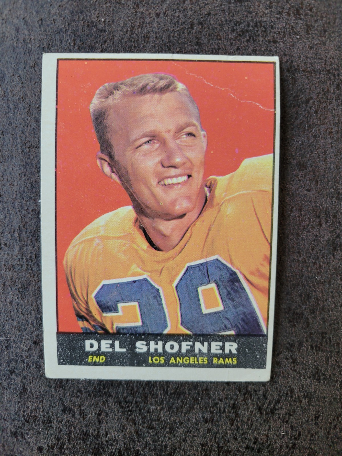 1961 Topps Football Del Shofner #128 – Los Angeles Rams