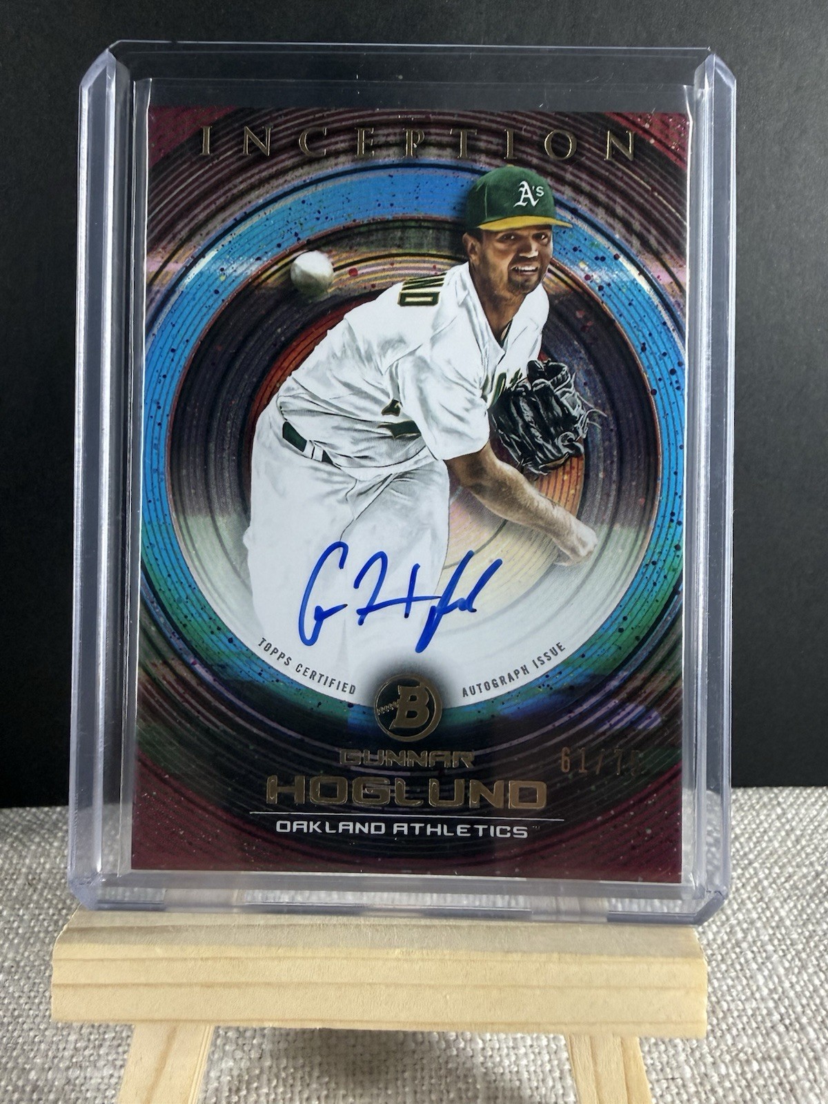 2022 Bowman Inception – Prospect Autographs Gunnar Hoglund #PA-GH Fuchsia /75