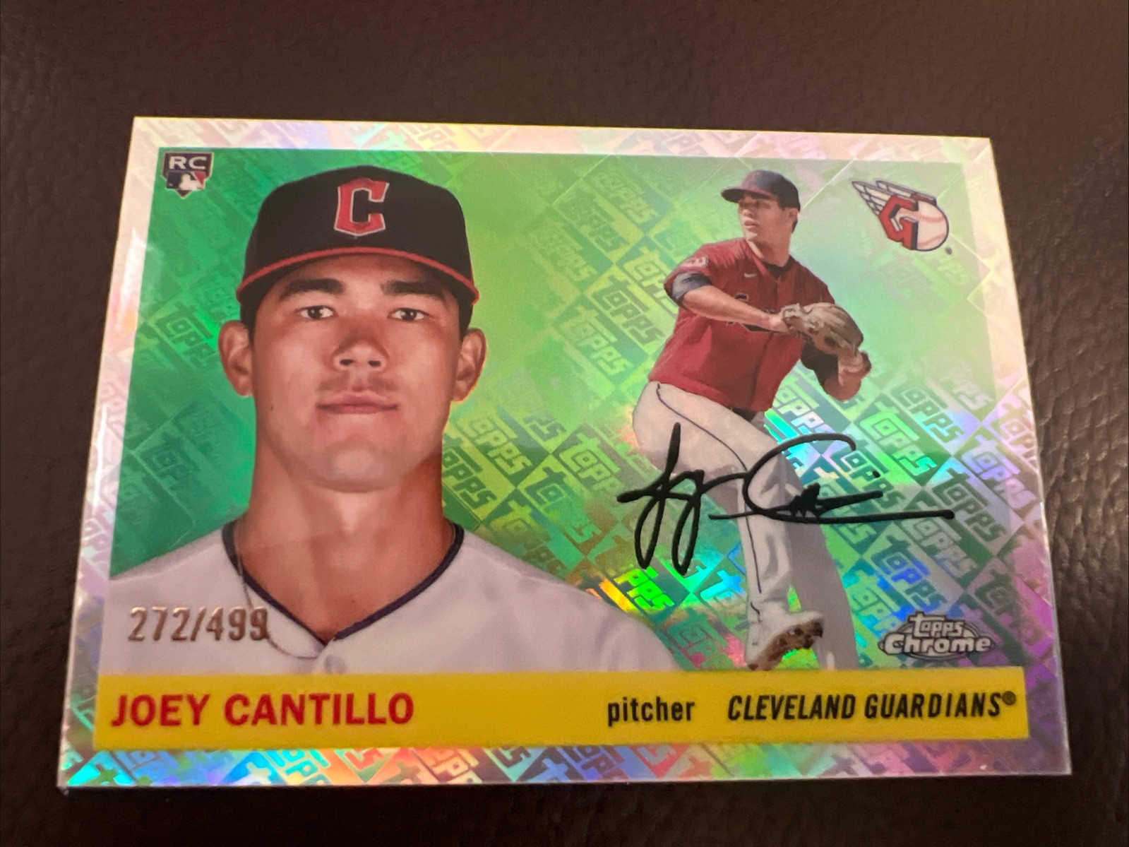 Joey Cantillo RC 272/499 2025 Topps Chrome Platinum #291 Guardians