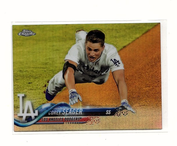 Corey Seager 2018 Topps Chrome #192 Refractor Los Angeles Dodgers