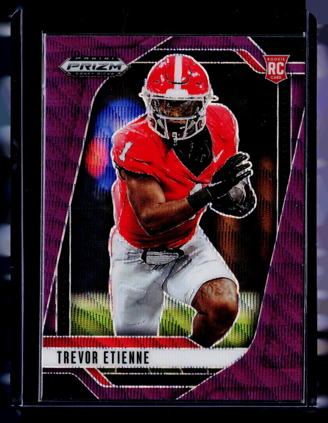 2025 Panini Prizm Draft Picks #155 Trevor Etienne Prizms Purple Wave
