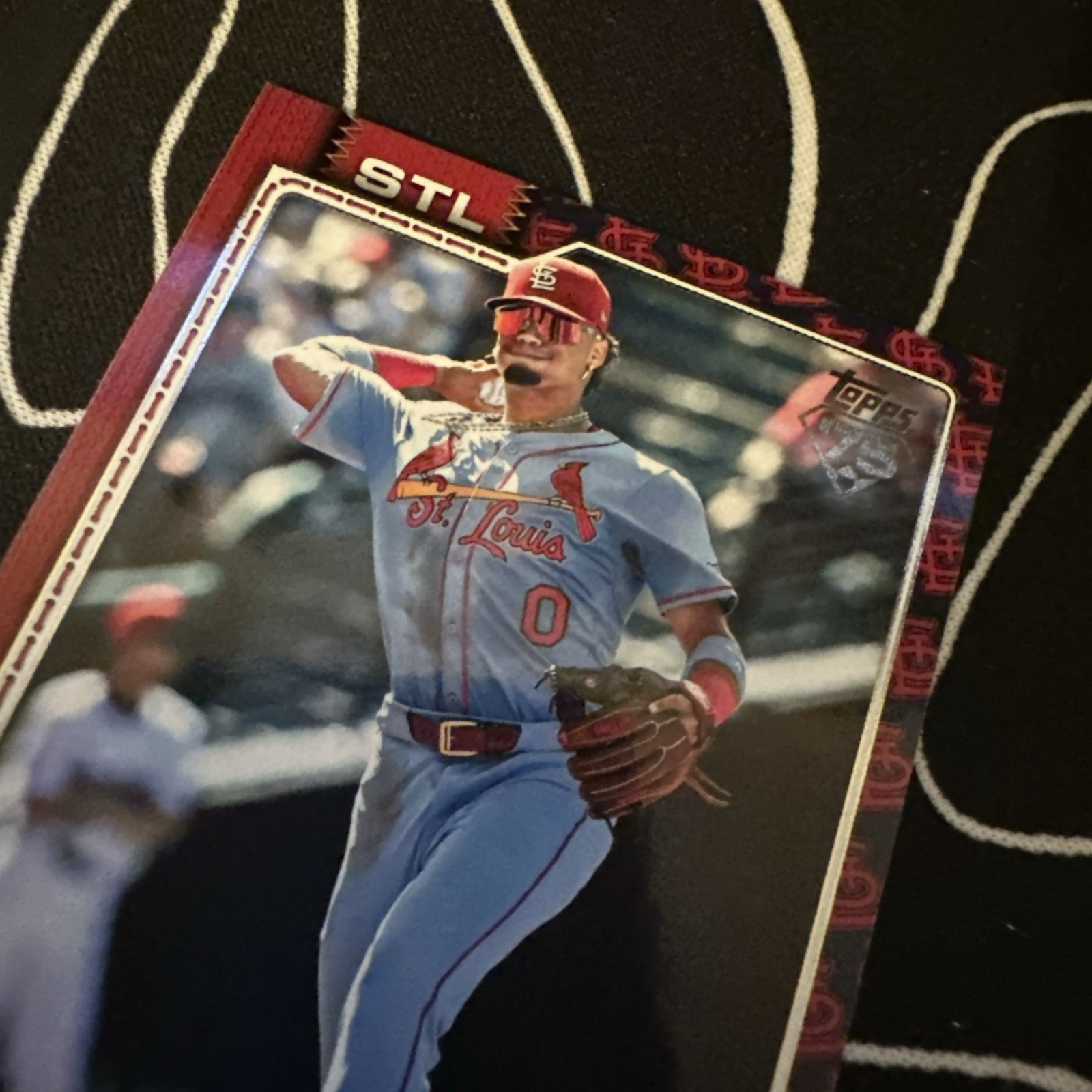 Masyn Winn TOPPS SERIES 2 Team Boarder SP #526 STL Cardinals Color Match